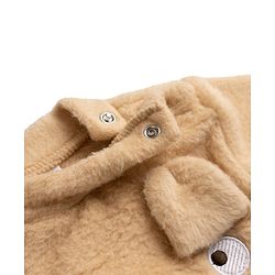 Babyhug Velour Full Sleeves T-Shirt & Pajama Winter Night Suit with Bear Print & Applique - Brown