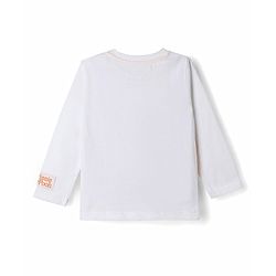 Babyhug Disney Single Jersey Knit Full Sleeves T-Shirt & Striped Pyjama Nightsuit with Winnie The Pooh Graphic - White