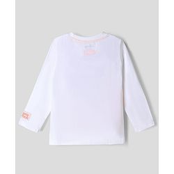 Babyhug Disney Single Jersey Knit Full Sleeves T-Shirt & Striped Pyjama Nightsuit with Winnie The Pooh Graphic - White