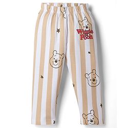 Babyhug Disney Single Jersey Knit Full Sleeves T-Shirt & Pyjama Night Suit Set With Winnie The Pooh Graphic & Text Print - Beige