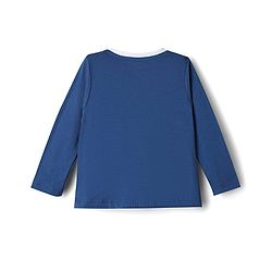 Babyhug Disney Single Jersey Knit Full Sleeves T-Shirt & Pyjama Night Suit with Heart & Minnie Mouse Family Graphics - Navy Blue