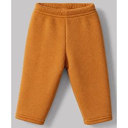 Babyhug Cotton Knit Full Sleeves T-Shirt & Pyjama Winter Wear Night Suit with Bear Embroidery - Orange
