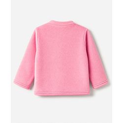 Babyhug Velour Cotton Mix Knit Full Sleeves Winter Wear Night Suit With Text & Cloud Print - Pink