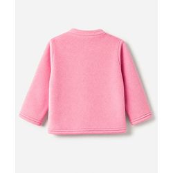 Babyhug Velour Cotton Mix Knit Full Sleeves Winter Wear Night Suit With Text & Cloud Print - Pink