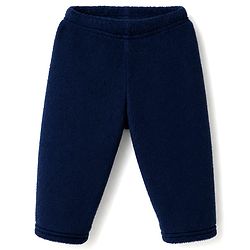 Babyhug Velour Knit Full Sleeves T-Shirt & Pyjama Winter Wear Night Suit with Star Patch - Navy Blue