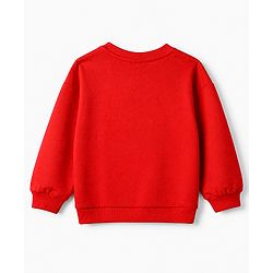 Babyhug Disney 100% Cotton Terry Knit Full Sleeves T-Shirt and Pant Set with Minnie Mouse and Daisy Duck Graphic - Red