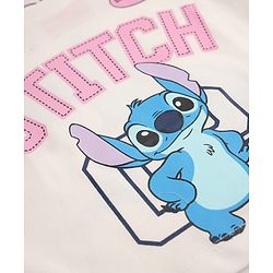 Babyhug Disney 100% Cotton Single Jersey Knit T-Shirts with Full Sleeves and Stitch Print in White