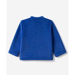 Babyhug Cotton Mixes Velour Full Sleeves T-Shirt & Pajama Night Suit with Polar Bear Patch - Navy Blue