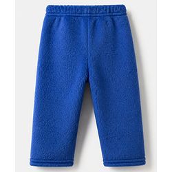 Babyhug Cotton Mixes Velour Full Sleeves T-Shirt & Pajama Night Suit with Polar Bear Patch - Navy Blue