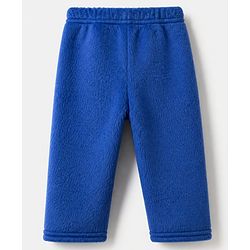 Babyhug Cotton Mixes Velour Full Sleeves T-Shirt & Pajama Night Suit with Polar Bear Patch - Navy Blue