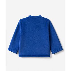 Babyhug Cotton Mixes Velour Full Sleeves T-Shirt & Pajama Night Suit with Polar Bear Patch - Navy Blue