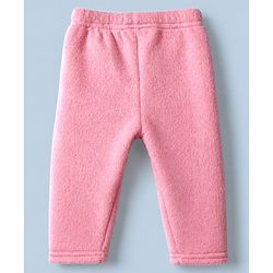 Babyhug Cotton Mixes Knit Full Sleeves Front Open T-Shirt & Pajama Night Suit with Bunny Patch - Pink