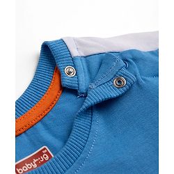 Babyhug Single Jersey Knit Half Sleeves T-Shirt & Shorts Set Brooklyn Print - Blue