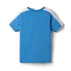 Babyhug Single Jersey Knit Half Sleeves T-Shirt & Shorts Set Brooklyn Print - Blue