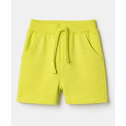 Babyhug 100% Cotton Single Jersey Knit Half Sleeves T-Shirt and Shorts Set With Text Print - Blue & Yellow