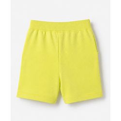 Babyhug 100% Cotton Single Jersey Knit Half Sleeves T-Shirt and Shorts Set With Text Print - Blue & Yellow