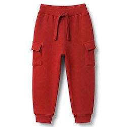 Babyhug 100% Cotton Terry Knit Full Sleeves Hooded T-Shirt & Joggers Set With Varsity Print - Maroon