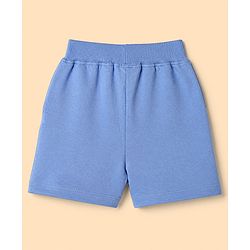 Babyhug 100% Cotton Single Jersey Knit Half Sleeves T-Shirt & Shorts Set With Floral Print - Light Blue