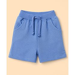Babyhug 100% Cotton Single Jersey Knit Half Sleeves T-Shirt & Shorts Set With Floral Print - Light Blue