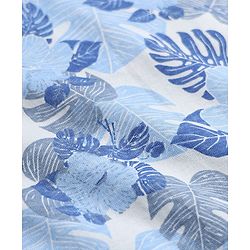 Babyhug 100% Cotton Single Jersey Knit Half Sleeves T-Shirt & Shorts Set With Floral Print - Light Blue