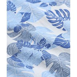 Babyhug 100% Cotton Single Jersey Knit Half Sleeves T-Shirt & Shorts Set With Floral Print - Light Blue