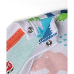 Babyhug 100% Cotton Knit Half Sleeves Dino Printed T-Shirt & Shorts Set - Orange