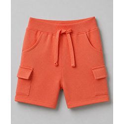 Babyhug 100% Cotton Knit Half Sleeves Dino Printed T-Shirt & Shorts Set - Orange