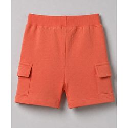 Babyhug 100% Cotton Knit Half Sleeves Dino Printed T-Shirt & Shorts Set - Orange
