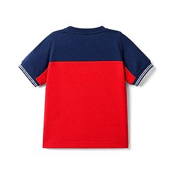 Babyhug Single Jersey Knit Half Sleeves T-Shirt and Shorts with Knee Length and 23 Applique in Blue