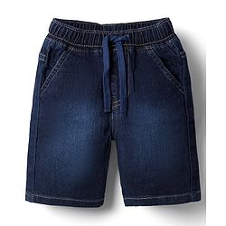 Babyhug Single Jersey Knit Half Sleeves T-Shirt and Shorts with Knee Length and 23 Applique in Blue