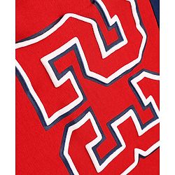 Babyhug Single Jersey Knit Half Sleeves T-Shirt and Shorts with Knee Length and 23 Applique in Blue