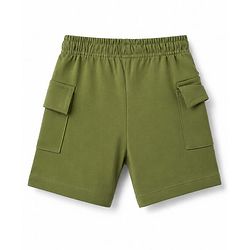 Babyhug 100% Cotton Single Jersey Knit Half Sleeves T-Shirt & Shorts Set Leaf Print - Green