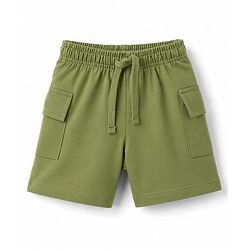 Babyhug 100% Cotton Single Jersey Knit Half Sleeves T-Shirt & Shorts Set Leaf Print - Green