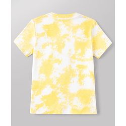 Babyhug Single Jersey Knit Half Sleeves T-Shirt & Denim Shorts Set With Beach Scene Print - Yellow