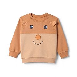 Babyhug Terry Knit Full Sleeves T-Shirt & Joggers Set With Applique - Brown