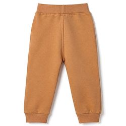 Babyhug Terry Knit Full Sleeves T-Shirt & Joggers Set With Applique - Brown