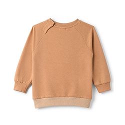 Babyhug Terry Knit Full Sleeves T-Shirt & Joggers Set With Applique - Brown