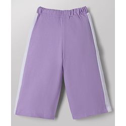 Babyhug Disney 100% Cotton Terry Knit Full Sleeves Cut & Sew T-Shirt and Pant Set With Minnie Mouse & Daisy Graphic - Purple