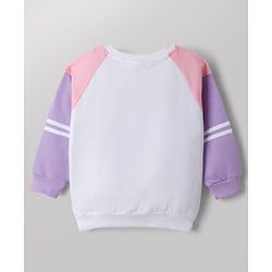 Babyhug Disney 100% Cotton Terry Knit Full Sleeves Cut & Sew T-Shirt and Pant Set With Minnie Mouse & Daisy Graphic - Purple
