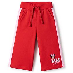 Babyhug Disney 100% Cotton Terry Knit Full Sleeves T-Shirt And Pant With Minnie Mouse Print In Red