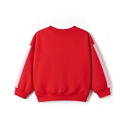 Babyhug Disney 100% Cotton Terry Knit Full Sleeves T-Shirt And Pant With Minnie Mouse Print In Red