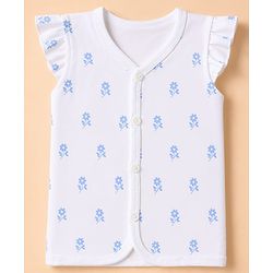 Babyhug 100% Cotton Interlock Knit Full Sleeves Jhablas With Floral Heart & Star Print Pack of 3 - Pink White