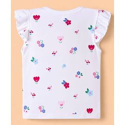 Babyhug 100% Cotton Interlock Knit Full Sleeves Jhablas With Floral Heart & Star Print Pack of 3 - Pink White