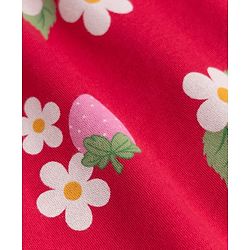 Babyhug 100% Cotton Interlock Knit Half Sleeves Floral Printed Romper with Hairband and Booties - Pink