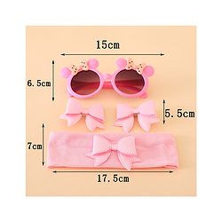 Babyhug Hair Accessories With Sunglasses Combo Set - Pink