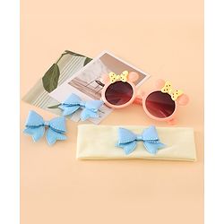 Babyhug Hair Accessories With Sunglasses Combo Set - Pink