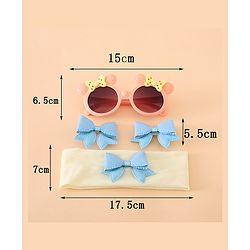 Babyhug Hair Accessories With Sunglasses Combo Set - Pink