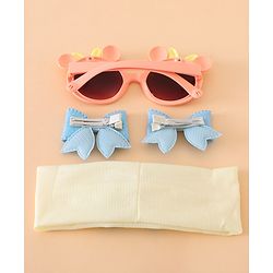 Babyhug Hair Accessories With Sunglasses Combo Set - Pink