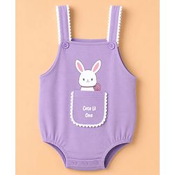 Babyhug 100% Cotton Interlock Knit Half Sleeves Onesies With Floral Printed T-shirt & Hairband - White