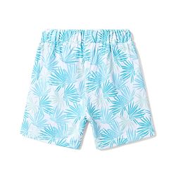 Babyhug 100% Cotton Single Jersey Knit Half Sleeves Shirt & Shorts Co-ords With Tropical Print - Light Blue